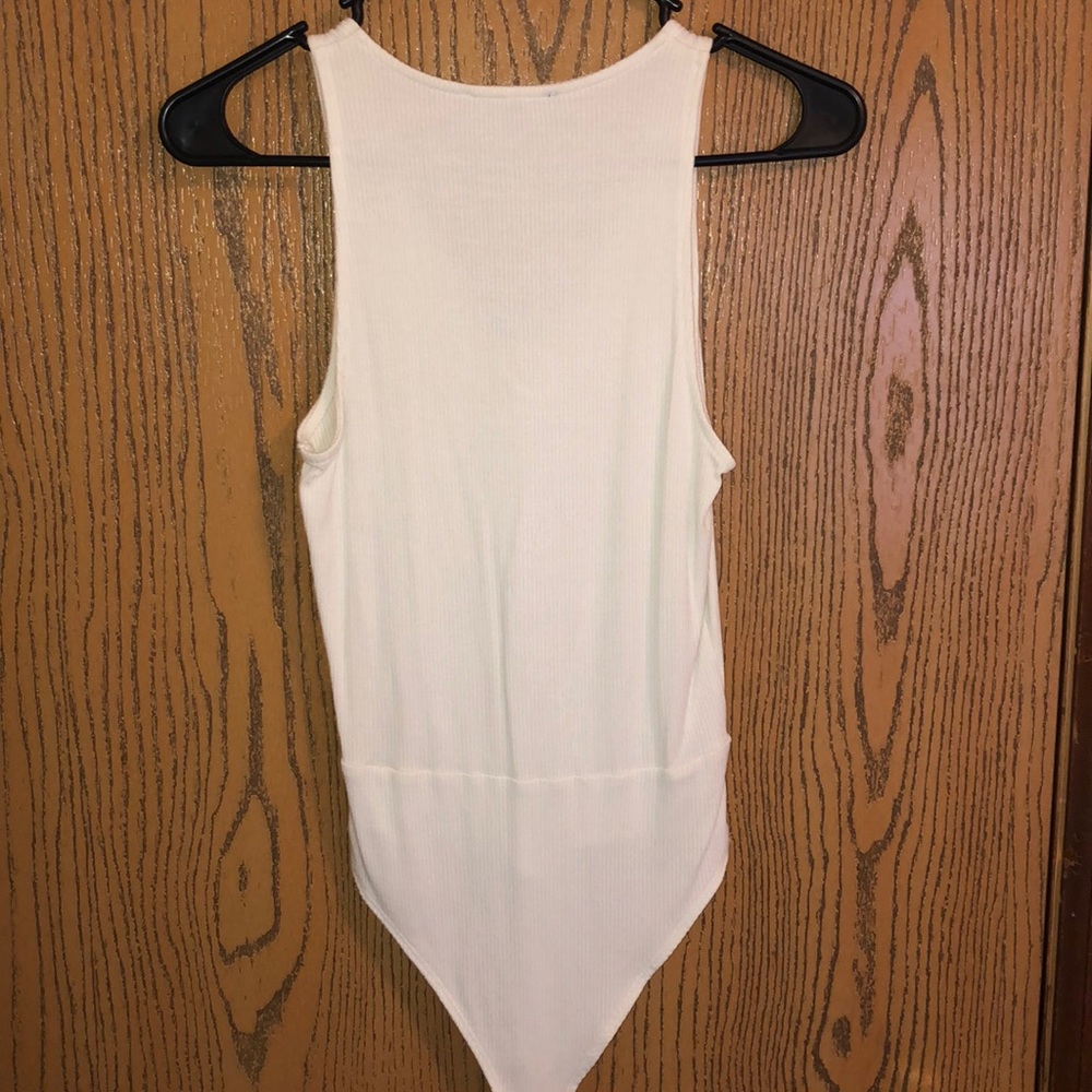 Cream tie up body suit - Picture 2 of 2